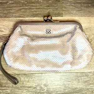 Coach sequin framed clutch